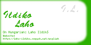ildiko laho business card